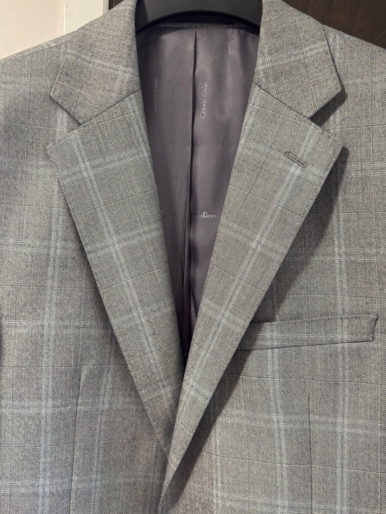 Calvin Klein Other - Calvin Klein Light Gray Windowpane Plaid Sport Coat